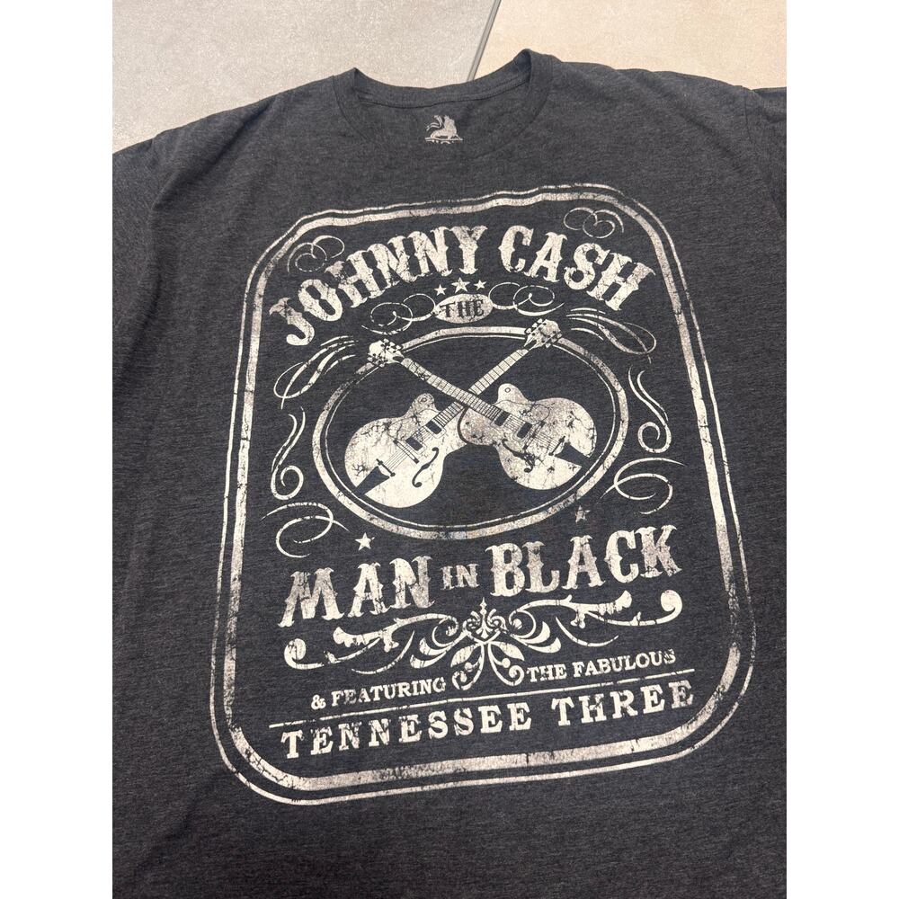 JOHNNY CASH - Man In Black - Men's Graphic XXL T-Shirt